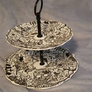 Halloween snack double dish